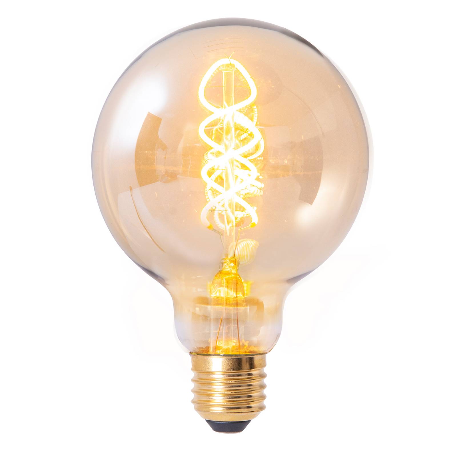 LED-Filamentlampe Globe E27 G95 4W 180lm 1800K 3er von Naeve Leuchten