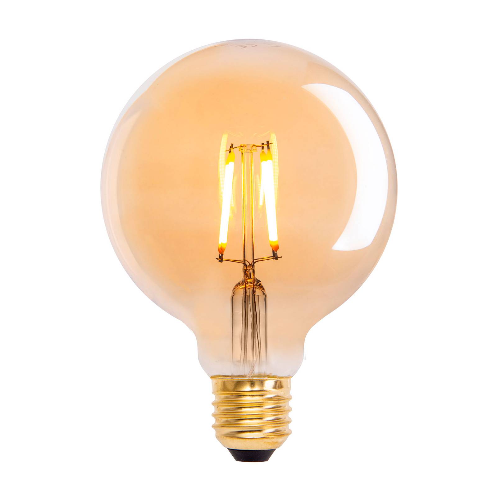 LED-Globelampe E27 4,1W 310lm warmweiß gold 3erSet von Naeve Leuchten