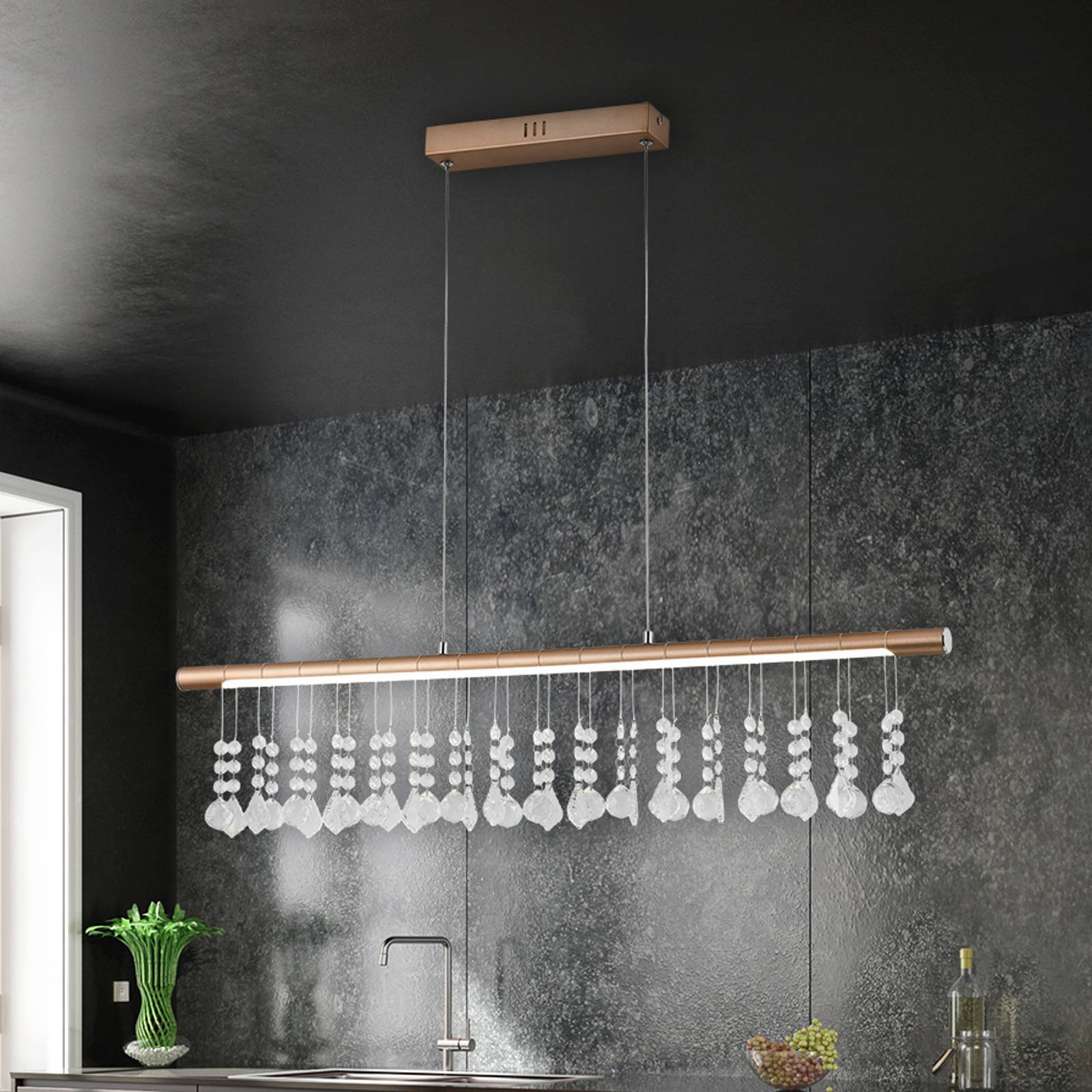 LED-Hängelampe Nobilis, dimmbar, nickel satin LED-Hängelampe Nobilis, dimmbar, nickel satin von Naeve Leuchten