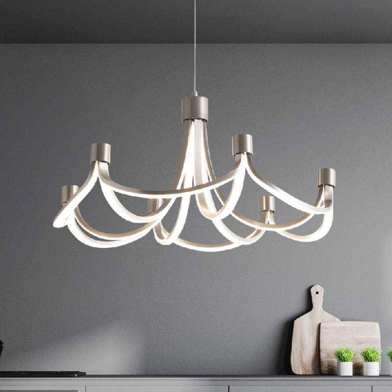 LED-Hängeleuchte Festos, nickel matt, dimmbar von Naeve Leuchten