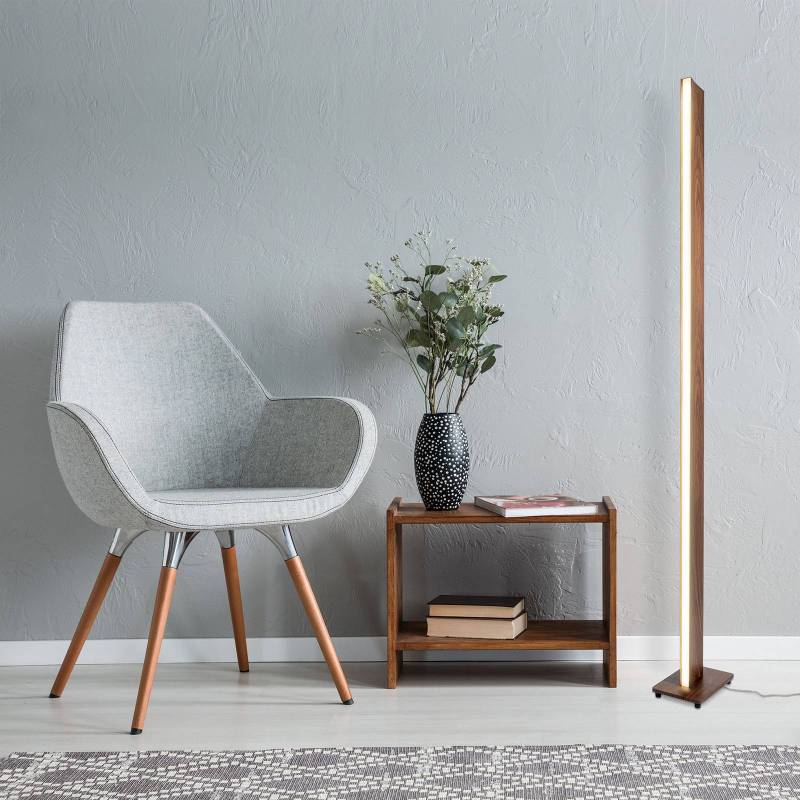 LED-Stehleuchte Madera in Holz-Optik, dimmbar von Naeve Leuchten