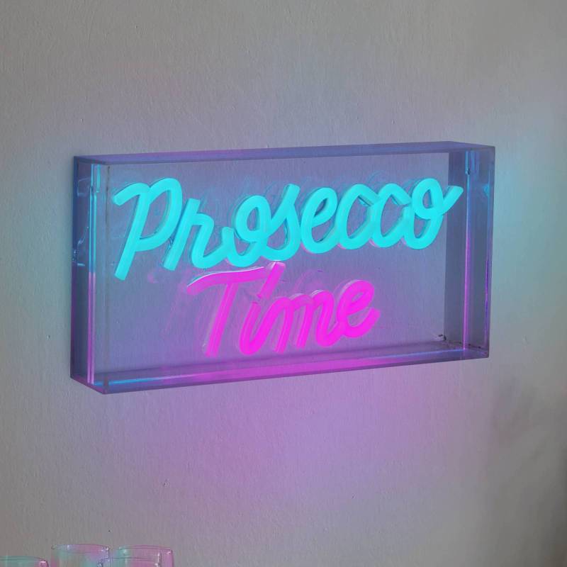 LED-Wandlampe Prosecco Time klar 30x15 cm Kunststoff USB RGB von Naeve Leuchten