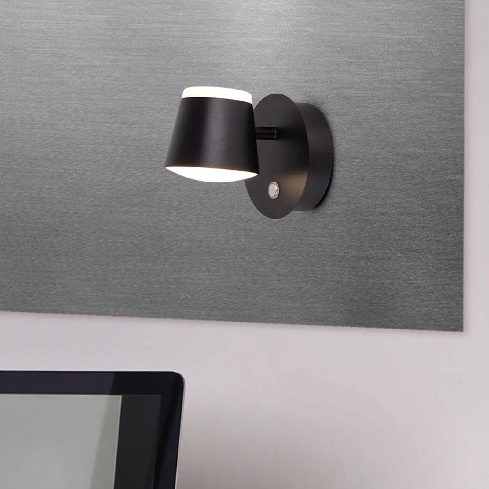 LED-Wandleuchte Tondo Akku, magnetisch, schwarz LED-Wandleuchte Tondo Akku, magnetisch, schwarz von Naeve Leuchten