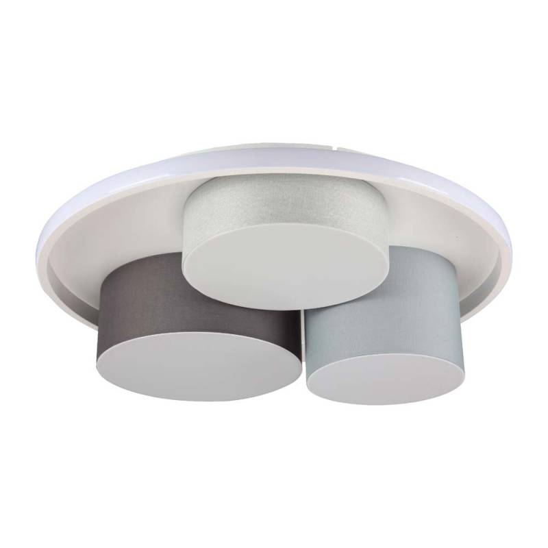 LED Deckenleuchte, Metall, Textil, 3 flammig, dimmbar von Näve
