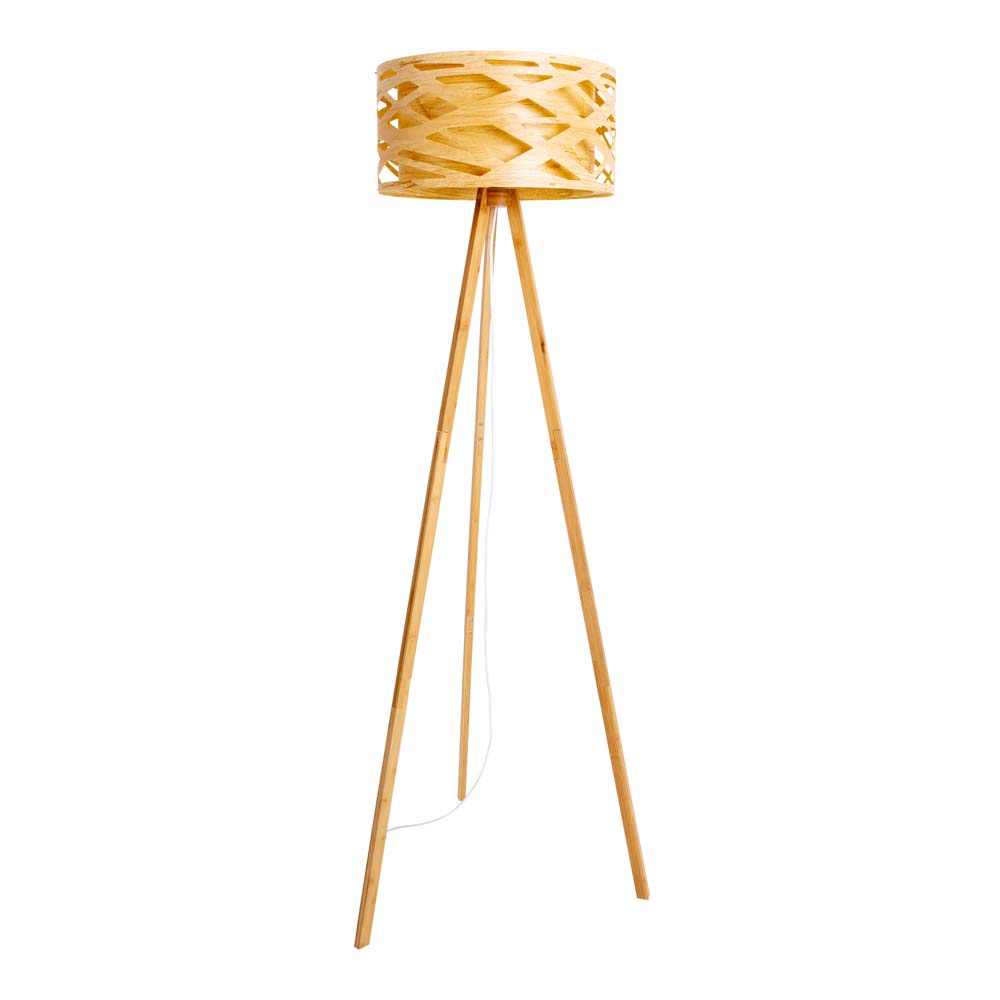 Stehleuchte, Bambus, 3-Bein, H 148 cm von Näve