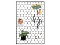 Hexagongitter Organizertavle i sort metal 80x60 cm inkl. 4 S-kroge von Naga