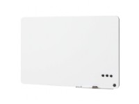 Whiteboard rammeløs 57x45 cm hvid - inkl. 30 cm pennebakke, 1 marker og 3 magneter von Naga