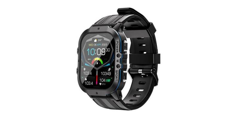 Nagham Ghazal Aswad Smartwatch 100+ Sportmodi Bluetooth Anruf 1,96" AMOLED Outdoor 2025 Smartwatch (1.96 Zoll) von Nagham Ghazal Aswad