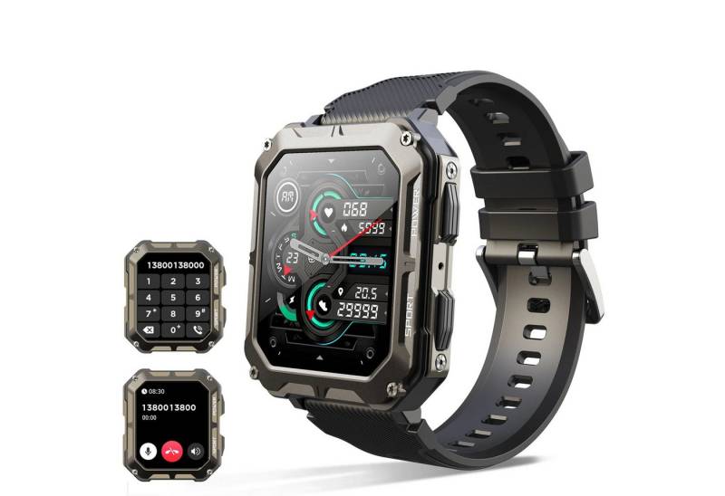 Nagham Ghazal Aswad Smartwatch Anruf Business Sport IP68 Wasserdichte Stimme Assistent Smartwatch von Nagham Ghazal Aswad