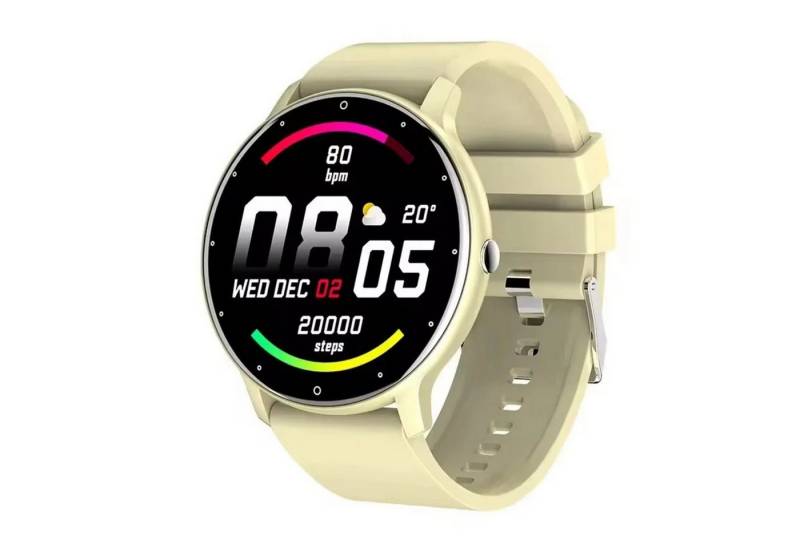 Nagham Ghazal Aswad Smartwatch Bluetooth Anruf 1,28 Zoll AI Stimme Sport 2025 Smartwatch (4,6cm cm) von Nagham Ghazal Aswad