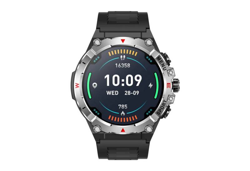 Nagham Ghazal Aswad Smartwatch GPS 1,43 Zoll AMOLED-Display, integrierter Kompass 2025 Smartwatch (4,9cm cm/1.43 Zoll) von Nagham Ghazal Aswad