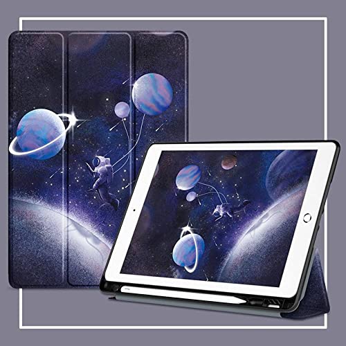 NagpintS Smart Case für iPad 9,7 Zoll Air1 (2013) iPad Air2 (2014) Stoßfest, weiche TPU-Rückseite, Smart Cover mit Auto Wake/Sleep – mysteriöses Universum von NagpintS