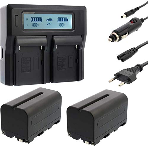 2X Akku NP-F750 4400mAh mit Dual Ladegerät für Yongnuo LED ACCU YN160 YN300 YN600 YN160 II YN160S YN1410 YN140 YN900 Kameralicht Videoleuchte 2X Akku NP-F750 4400mAh mit Dual Ladegerät für Yongnuo LED ACCU YN160 YN300 YN600 YN160 II YN160S YN1410 YN140 YN900 Kameralicht Videoleuchte von Nahas-Shop