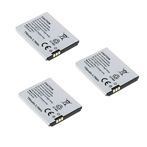 3X Ersatz Akku für AVM Fritz!Fon MT-F C5 C4 M2 ACCU mit 750mAh Li-ion von Nahas-Shop