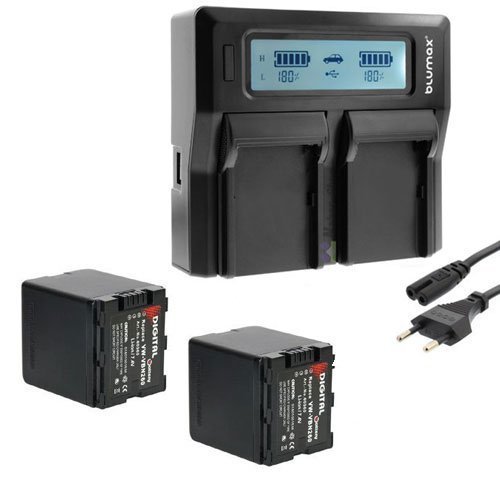 Dual Ladegerät + 2 Akku VW-VBN260 für Panasonic HC-X800, HC-X900, HC-X900M, HC-X910, HC-X920, HC-X920M, HC-X929, HDC-HS800, HDC-HS900, HDC-SD800, HDC-SD900, HDC-TM900 von Nahas-Shop