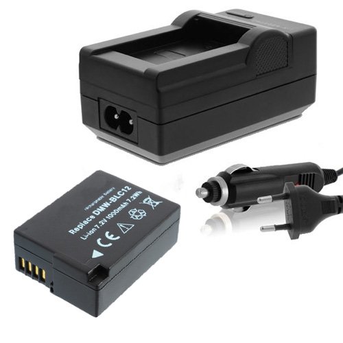 Ersatz Akku DMW-BLC12 + Ladegerät Kompatibel mit Panasonic Lumix DMC-G5 G6 G7 G70 G81 GX8 FZ200 FZ300 FZ1000 FZ2000 GH2 - Leica Q V-Lux BP-DC12-1000mAh Li-ion ACCU Ersatz Akku DMW-BLC12 + Ladegerät Kompatibel mit Panasonic Lumix DMC-G5 G6 G7 G70 G81 GX8 FZ200 FZ300 FZ1000 FZ2000 GH2 - Leica Q V-Lux BP-DC12-1000mAh Li-ion ACCU von Nahas-Shop