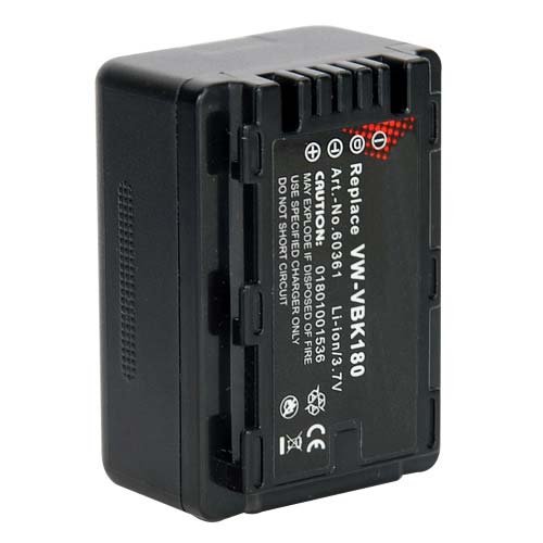 Ersatz Akku kompatibel mit Panasonic VW-VBK180 VW-VBK 180 HC-V10, HC-V500, HC-V700, HC-V707, SDR-S50 , SDR-S70, SDR-S71, SDR-T50, SDR-T55, SDR-T70, HDC-SDX1, HDC-TM40, HDC-TM55 , HDC-TM60 1700mAh von Nahas-Shop