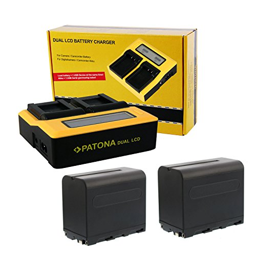 PATONA LCD Dual Ladegerät Set mit 2 Ersatzakkus Akku für Sony NP-F970 NP-F-970 6600mAh PATONA LCD Dual Ladegerät Set mit 2 Ersatzakkus Akku für Sony NP-F970 NP-F-970 6600mAh von Nahas-Shop