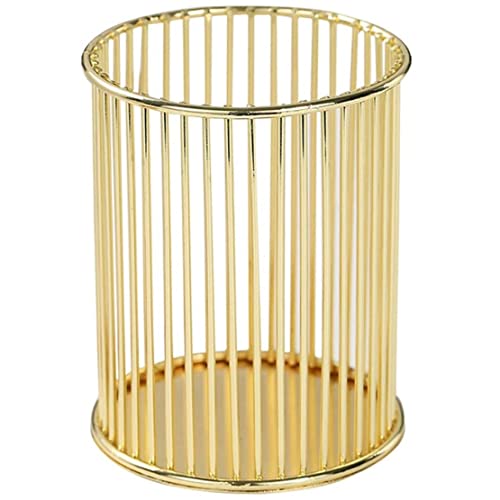 Desktop Stationery Organizer Gold Metal Stifthalter für Schreibtisch, Make -up -Bürstenorganisator, Metallbleistiftbecher, Make -up -Pinselbecher, Bleistifthalter, Büro- und Hausorganisator Desktop Stationery Organizer Gold Metal Stifthalter für Schreibtisch, Make -up -Bürstenorganisator, Metallbleistiftbecher, Make -up -Pinselbecher, Bleistifthalter, Büro- und Hausorganisator von Naisicatar
