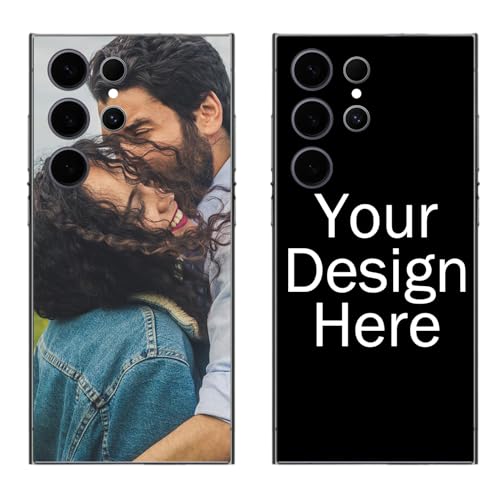 Naispanda Personalisierte Handyhülle für Samsung S24 Ultra Personalisierte Handyhülle mit Fototext TPU-Material Handyhülle für Freunde Familie Individuelle Hülle Geschenke für Männer und Frauen von Naispanda