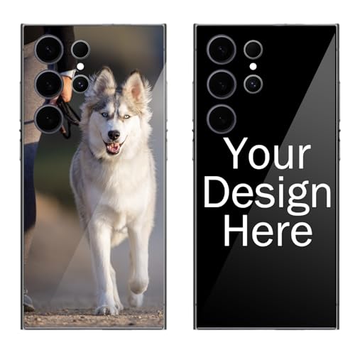 Naispanda Personalisierte Handyhülle für Samsung S24 Ultra mit Fototext, TPU-Rand und Glas-Backplane - Geschenk für Freunde und Familie Naispanda Personalisierte Handyhülle für Samsung S24 Ultra mit Fototext, TPU-Rand und Glas-Backplane - Geschenk für Freunde und Familie von Naispanda