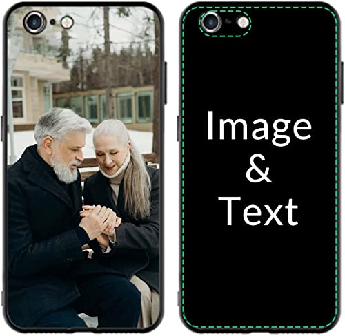 Naispanda Personalisierte Handyhülle für iPhone 7/iPhone 8/iPhone SE(2020) Hülle, Personalisiert Handyhüllen mit Foto Bild Name, Personalisierbar Angepasst TPU Phone Case Individuelle Schutzhülle von Naispanda