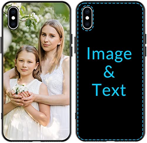 Naispanda Personalisierte Handyhülle für iPhone X Hülle, Personalisiert Handyhüllen mit Foto Bild Text Name, Personalisierbar Angepasst TPU Phone Case Cover Individuelle Schutzhülle von Naispanda