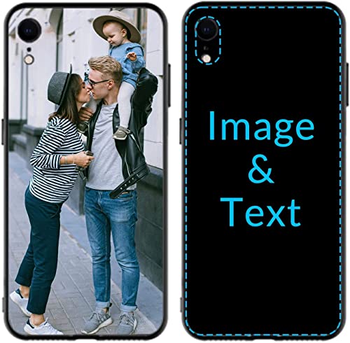 Naispanda Personalisierte Handyhülle für iPhone XR Hülle, Personalisiert Handyhüllen mit Foto Bild Text Name, Personalisierbar Angepasst TPU Phone Case Cover Individuelle Schutzhülle von Naispanda