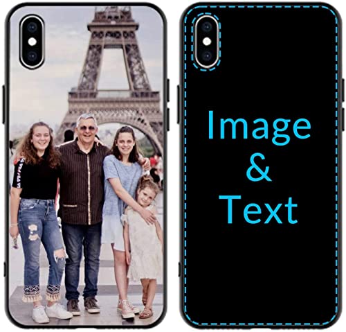 Naispanda Personalisierte Handyhülle für iPhone XS Hülle, Personalisiert Handyhüllen mit Foto Bild Text Name, Personalisierbar Angepasst TPU Phone Case Cover Individuelle Schutzhülle von Naispanda