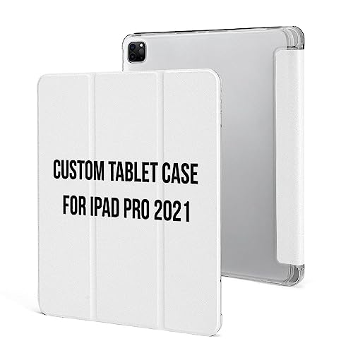 Naispanda personalisiert Hülle für iPad Pro 2021 12,9 Zoll mit Foto Text Bild Logo personalisierte Tablet Abdeckung individuelle schlanke leichte Schutzhülle mit Stifthalter von Naispanda