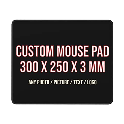 Personalisiert Individuelles Foto Mauspad, 300 X 250 X 3 Mm, Personalisierte Gaming Mauspad Mit Genähten Kanten, Bild, Text, rutschfeste Unterseite Für Gamer, Laptop, Pc, Büro, Zuhause von Naispanda