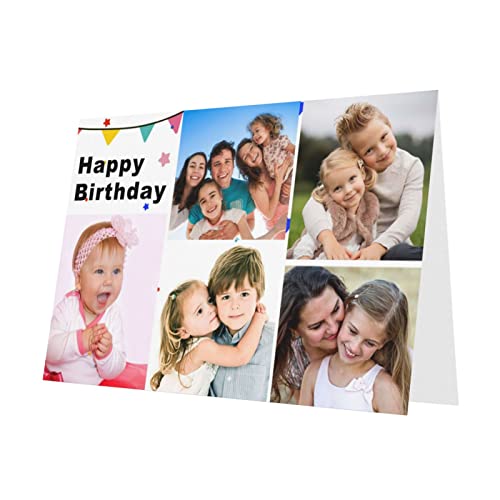 Personalisierte Foto Geburtstagskarte, Personalisierte Grußkarten mit Foto Text, Personalisiert Geburtstag Karten, Benutzerdefinierte Geburtstagskarte Karte für Familie, Mutter, Vater, Kinder von Naispanda