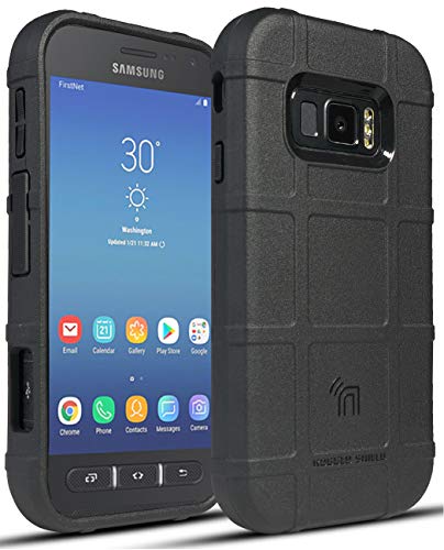 Galaxy XCover FieldPro, Nakedcellphone [Schwarz] Special Ops Tactical Armor Rugged Shield Phone Cover [Anti-Fingerabdruck, Matte Texturiert] für Samsung Galaxy XCover FieldPro (SM-G889A) von Nakedcellphone
