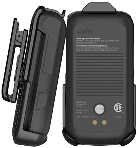 Nakedcellphone Holster für Sonim XP3 Plus Flip Phone, Schwarz [drehbar/Ratsche] Gürtelclip Halter Hülle mit Sicherheitsverschluss für T-Mobile/Verizon XP3plus (XP3900) von Nakedcellphone