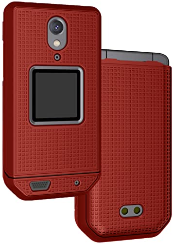 Nakedcellphone Schutzhülle für CAT S22 Flip Phone, schlanke Hartschale, Rot von Nakedcellphone