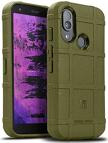 Nakedcellphone Special Ops Tactical Armor Rugged Shield Schutzhülle für CAT S62 PRO Smartphone, Anti-Fingerabdruck, Matte griffige Struktur, Olivgrün von Nakedcellphone