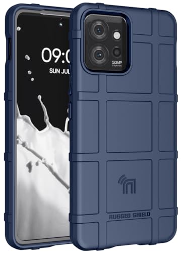 Nakedcellphone Schutzhülle für Motorola ThinkPhone (2023), Special Ops Tactical Armor, Rugged Shield, Schutzhülle, Anti-Fingerabdruck, matte Griffstruktur, Marineblau von Nakedcellphone