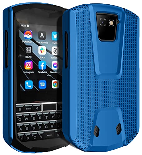 Nakedcellphone Schutzhülle für Unihertz Titan Pocket Phone, [Gitterstruktur] Slim Hard Shell Protector Cover - Blau von Nakedcellphone