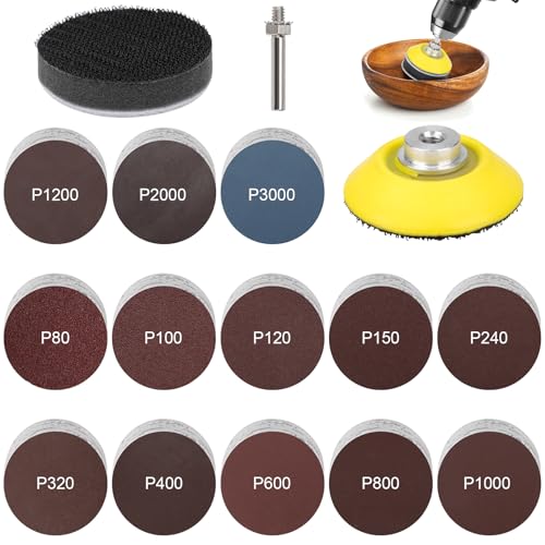 133 Stück Schleifscheiben Pad Kit Schleifteller 50mm Klett, Körnung 80,100,120,150,240,320,400,600,800,1000,1200,2000,3000, Schleifaufsatz für Akkuschrauber Bohrmaschine für Poliert Auto Metall Holz 133 Stück Schleifscheiben Pad Kit Schleifteller 50mm Klett, Körnung 80,100,120,150,240,320,400,600,800,1000,1200,2000,3000, Schleifaufsatz für Akkuschrauber Bohrmaschine für Poliert Auto Metall Holz von Nakutita