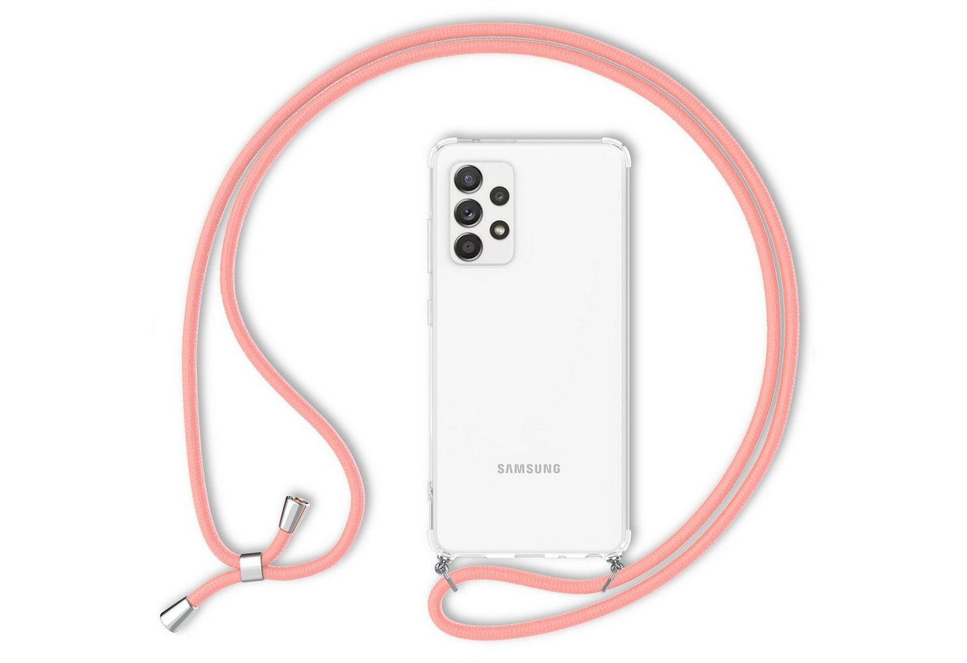 Nalia Backcover Samsung Galaxy A52 Samsung Galaxy A52 5G Samsung Galaxy A52s 5G, Klare Hybrid Hülle mit Kette / Schutzhülle zum Umhängen / Handyband Nalia Backcover Samsung Galaxy A52 Samsung Galaxy A52 5G Samsung Galaxy A52s 5G, Klare Hybrid Hülle mit Kette / Schutzhülle zum Umhängen / Handyband von Nalia
