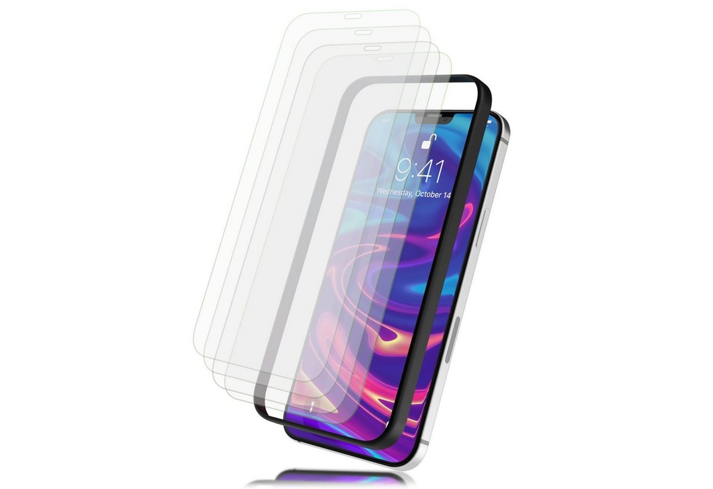 Nalia Schutzfolie Apple iPhone 12Apple iPhone 12 Pro, 4x Schutzglas & 1x Schablone / Hoher Displayschutz / Panzerglas Klar Nalia Schutzfolie Apple iPhone 12Apple iPhone 12 Pro, 4x Schutzglas & 1x Schablone / Hoher Displayschutz / Panzerglas Klar von Nalia