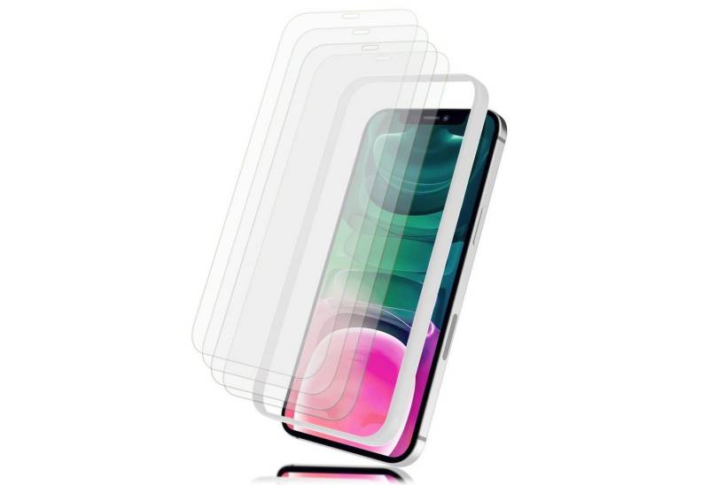 Nalia Schutzfolie Apple iPhone 13Apple iPhone 13 Pro, 4x Schutzglas & 1x Schablone / Hoher Displayschutz / Panzerglas Klar von Nalia