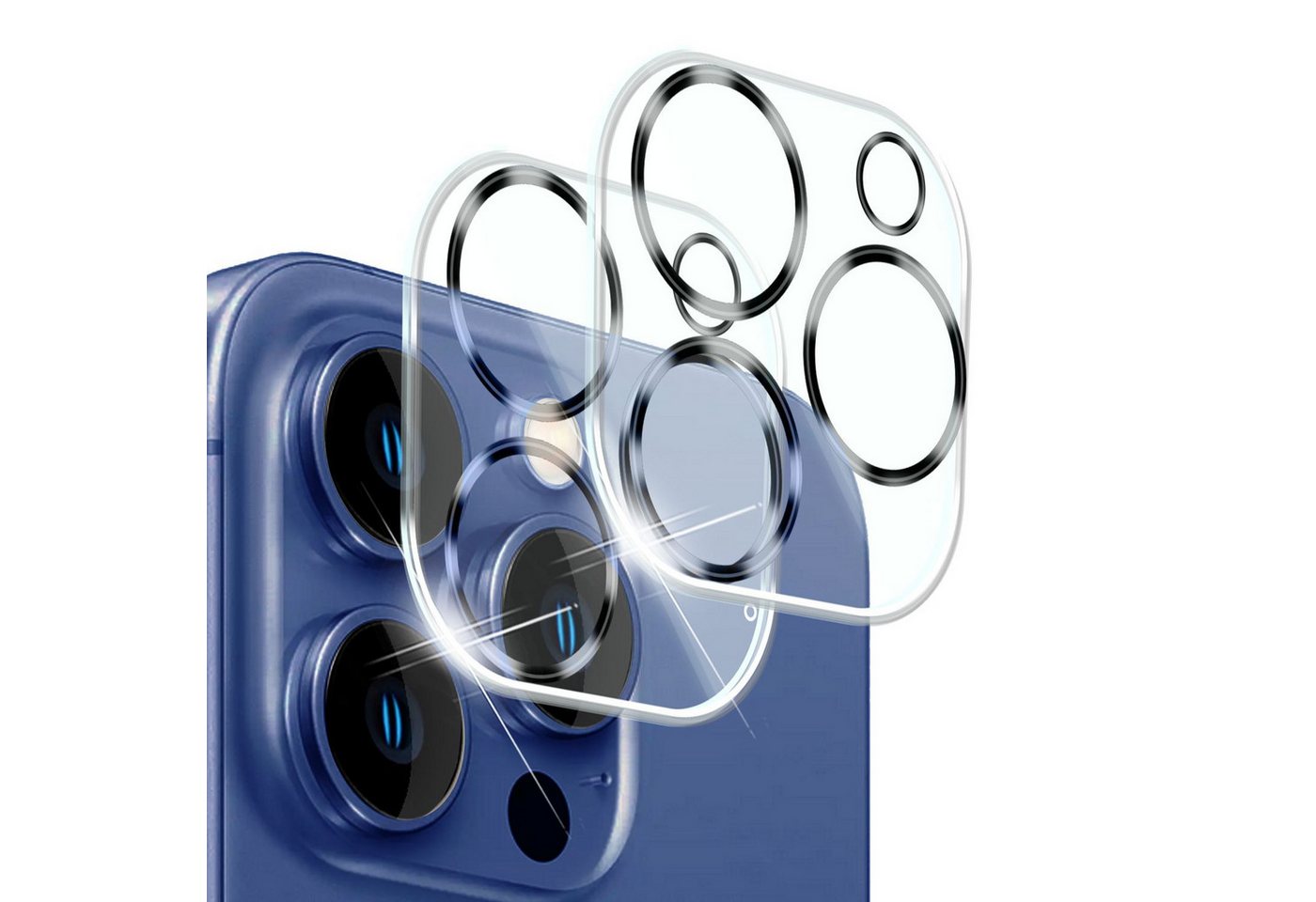 Nalia Schutzfolie Apple iPhone 16 Pro Max, Kameraschutz Set / 2x Schutzglas mit Zubehör / Klarer 9H Linsen Schutz Nalia Schutzfolie Apple iPhone 16 Pro Max, Kameraschutz Set / 2x Schutzglas mit Zubehör / Klarer 9H Linsen Schutz von Nalia