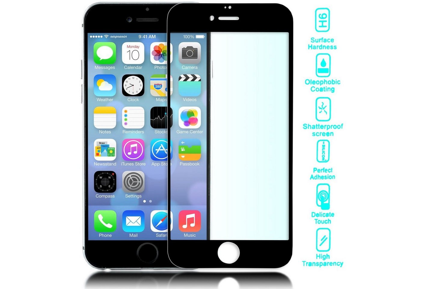 Nalia Schutzfolie Apple iPhone 6 PlusiPhone 6s Plus, Schutzglas von Nalia