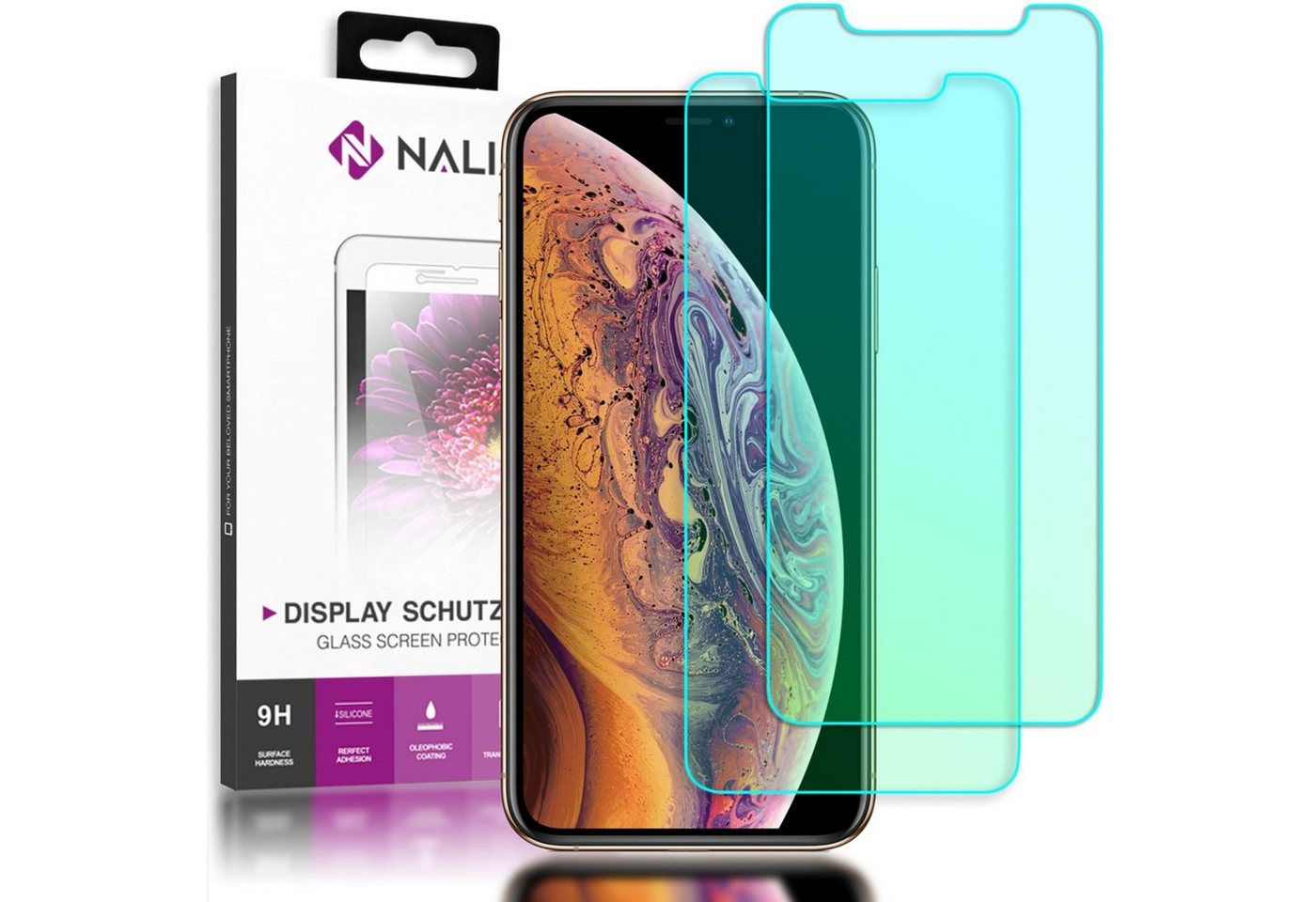 Nalia Schutzfolie Apple iPhone XApple iPhone XSApple iPhone 11 Pro, (2-Pack) Schutzglas von Nalia