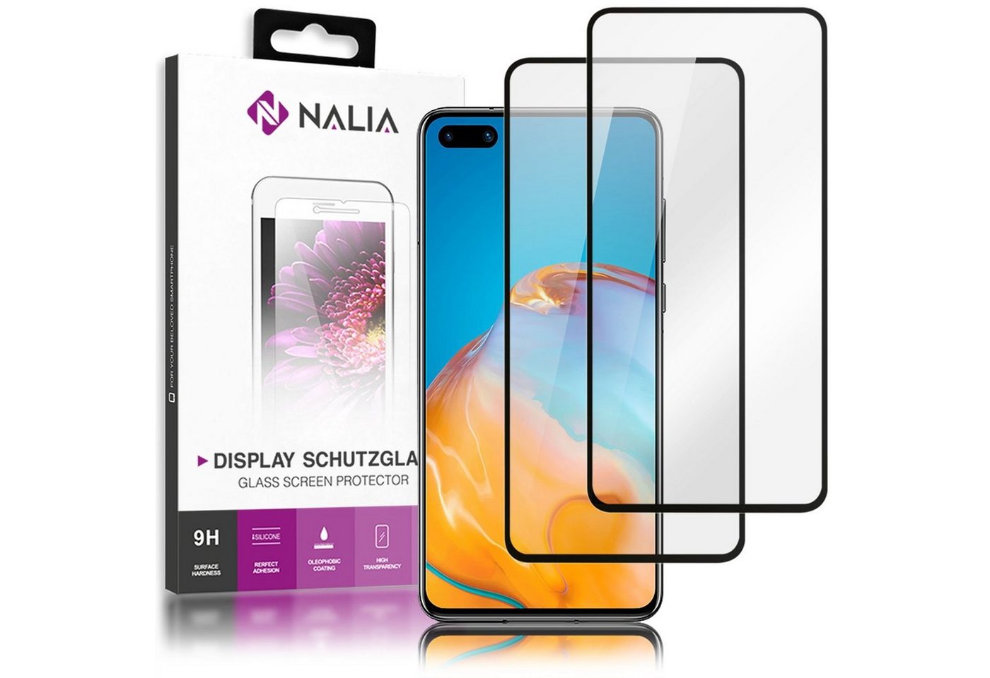 Nalia Schutzfolie Huawei P40, Schutzglas von Nalia