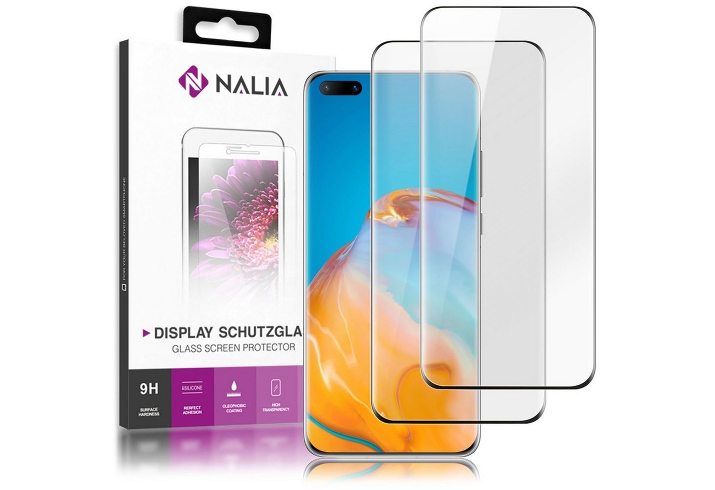 Nalia Schutzfolie Huawei P40 Lite, Schutzglas von Nalia