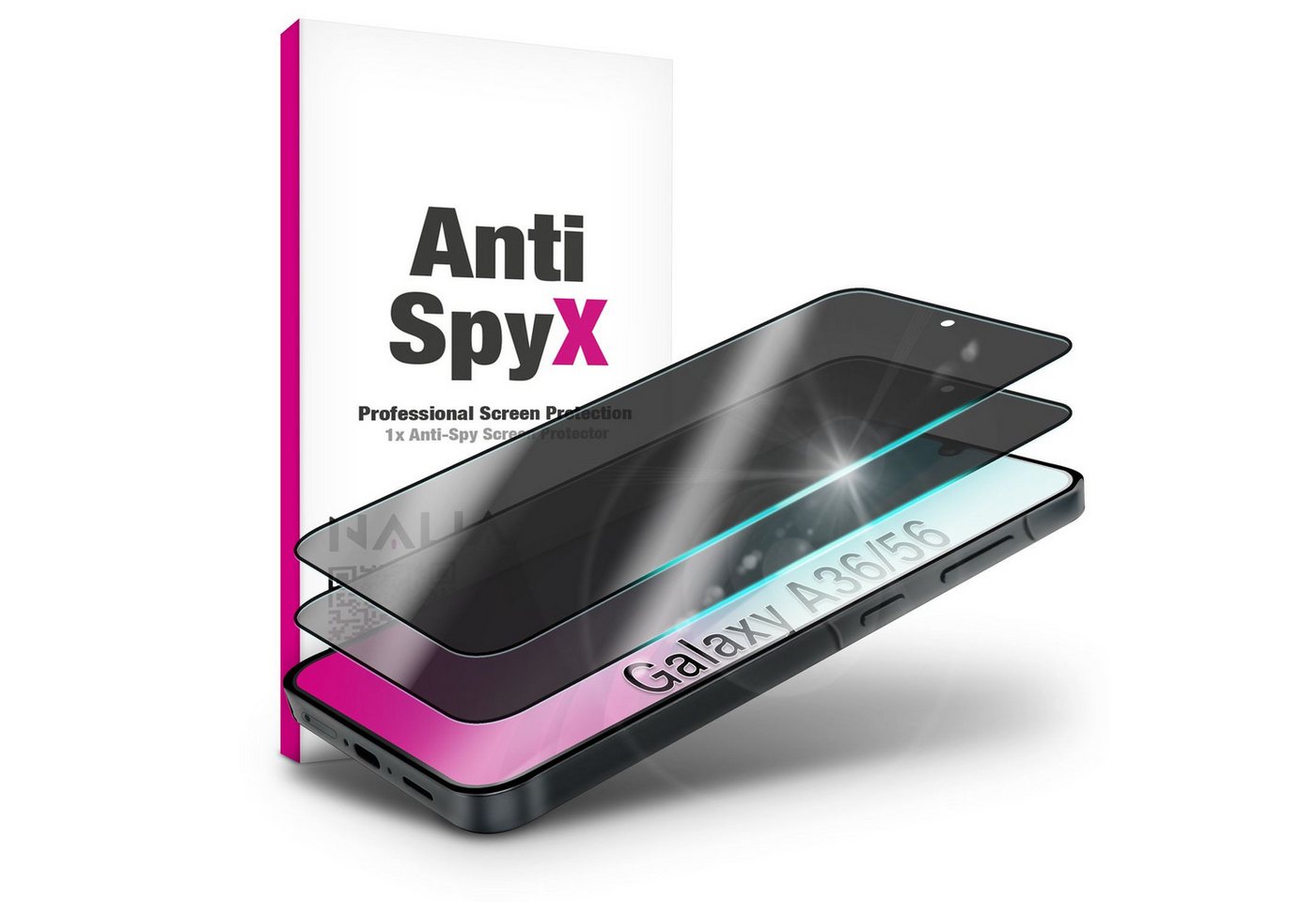 Nalia Schutzfolie Samsung Galaxy A36,Samsung Galaxy A56, AntiSpyX / Privacy Schutzglas / Sicht- & Blickschutz / Displayschutz Nalia Schutzfolie Samsung Galaxy A36,Samsung Galaxy A56, AntiSpyX / Privacy Schutzglas / Sicht- & Blickschutz / Displayschutz von Nalia