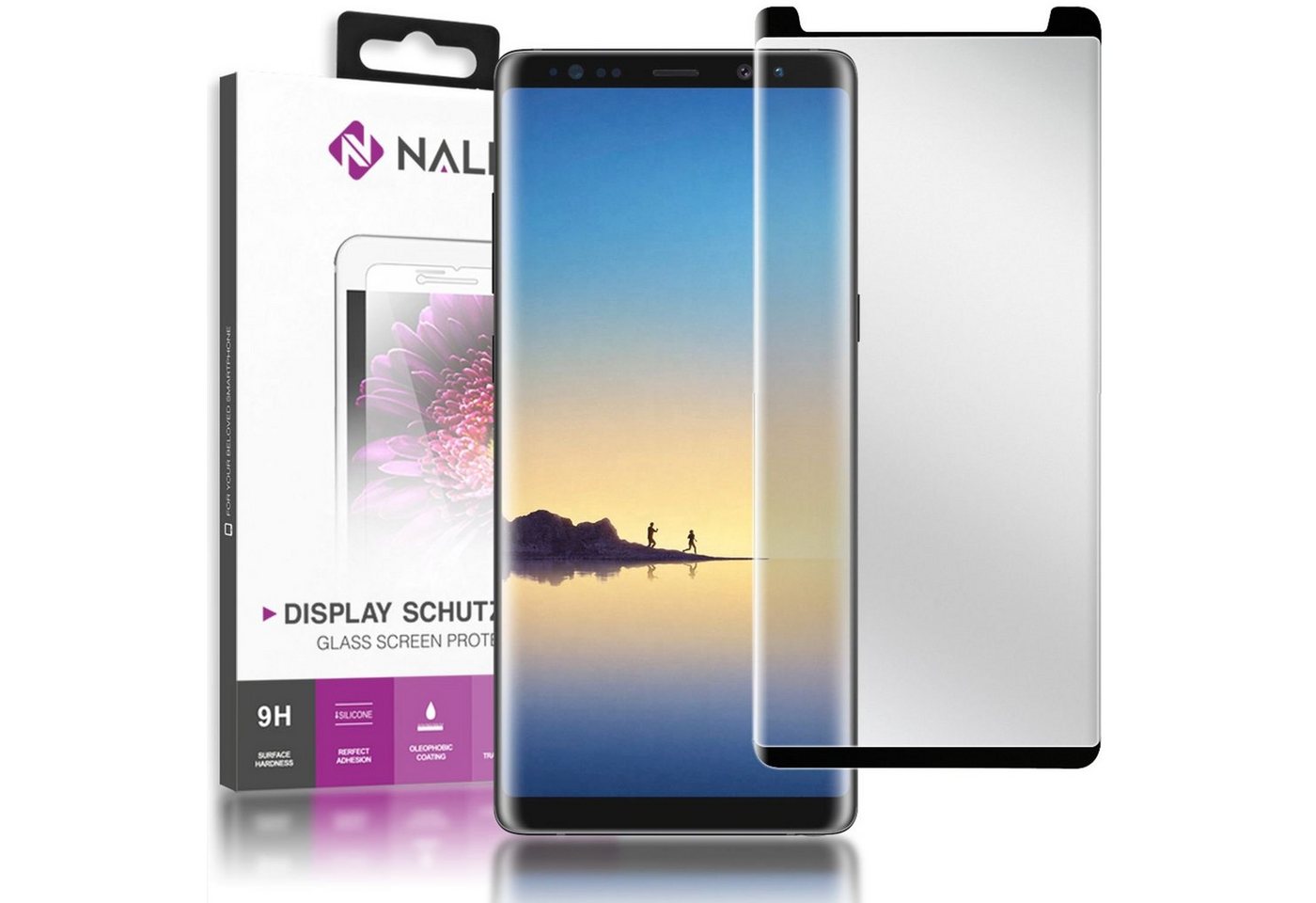 Nalia Schutzfolie Samsung Galaxy Note 8, Sicht-Schutzglas von Nalia