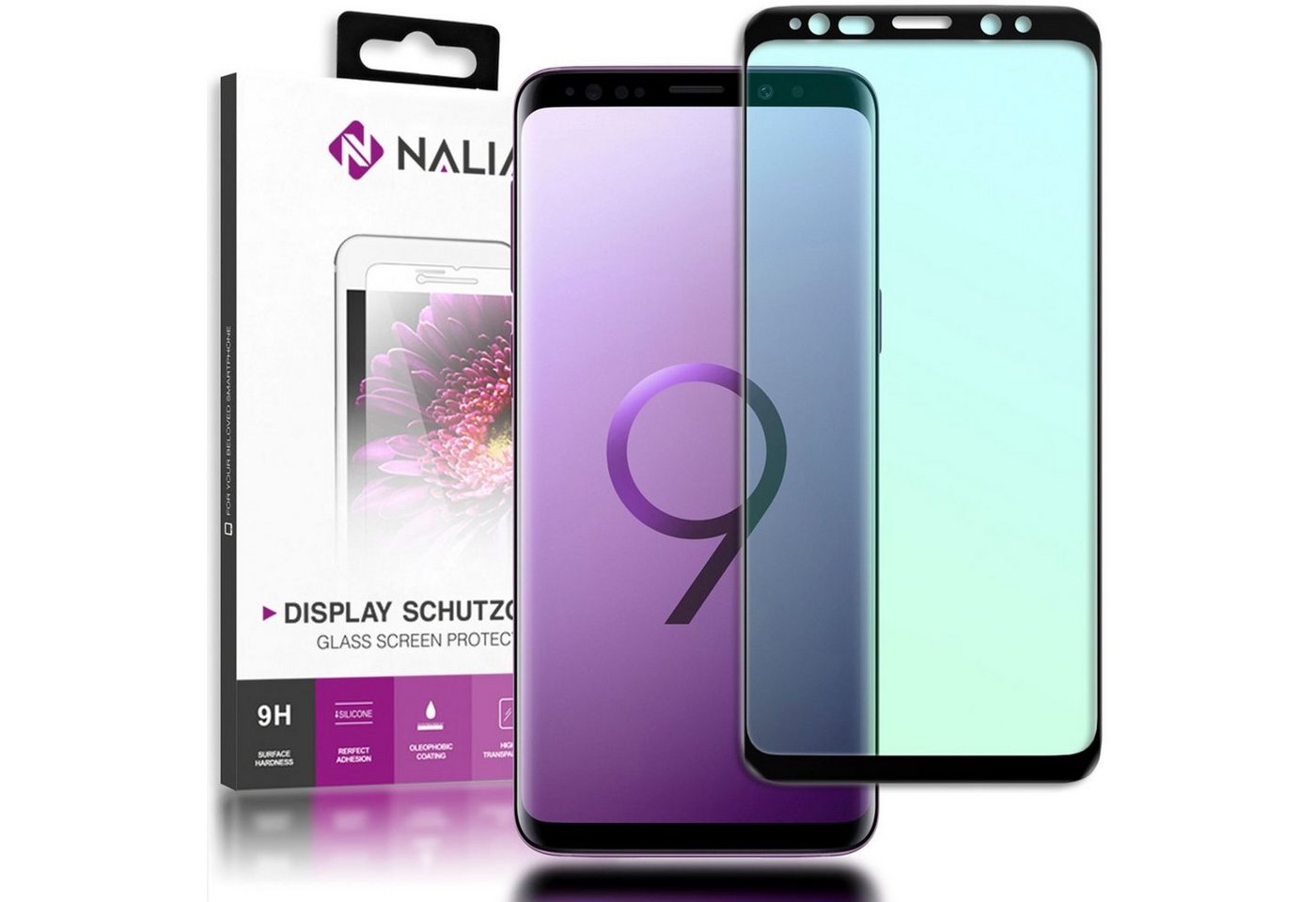 Nalia Schutzfolie Samsung Galaxy S9, Schutzglas von Nalia